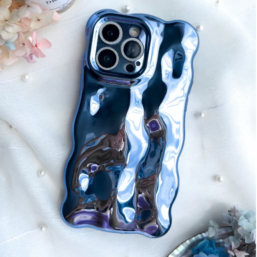 LuxyLemon Blue Metallic iPhone 14 Pro Max Case